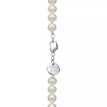 Ziegfeld Collection:Pearl Necklace with a Silver Clasp, 5-6 mm, 3