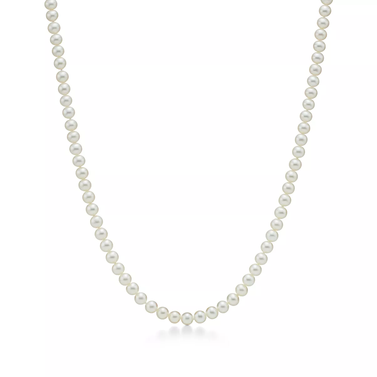 Pearl Necklace with a Silver Clasp, 5-6 mm