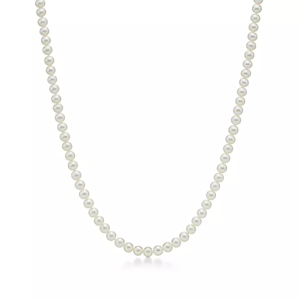 Pearl Necklace with a Silver Clasp, 5-6 mm