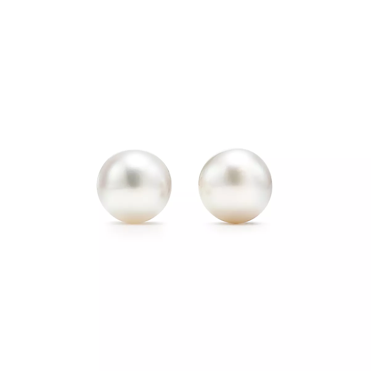 Tiffany Signature Pearls Earrings 18K 화이트 골드와 팔라듐 양식 진주 One Scale
