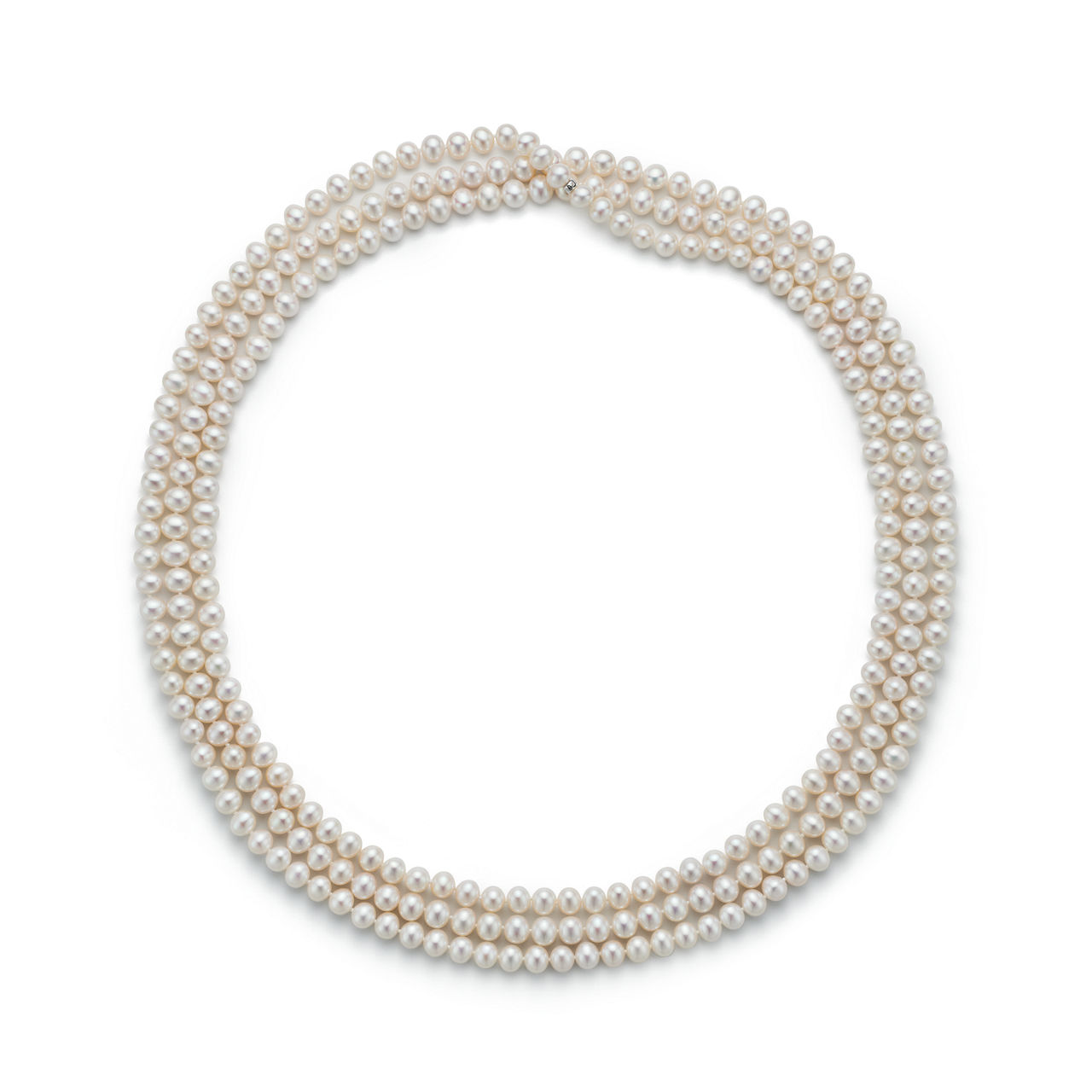 Collezione Ziegfeld:Collana Wrap di perle con fermaglio in argento, 6-7 mm numero immagine 2