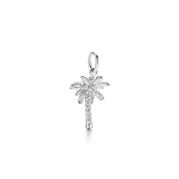 Palm Tree Charm in Silver, 1