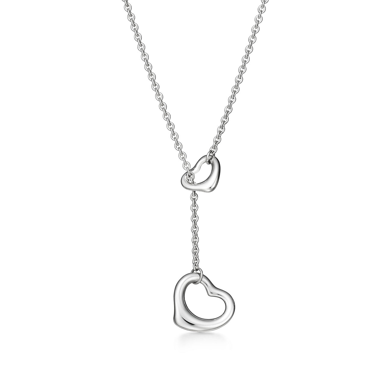 Elsa Peretti®:Open Heart Lariat Necklace in Silver, 16 mm image number 2