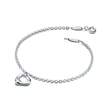 Elsa Peretti®:Open Heart Bracelet in Silver, 11 mm, 2