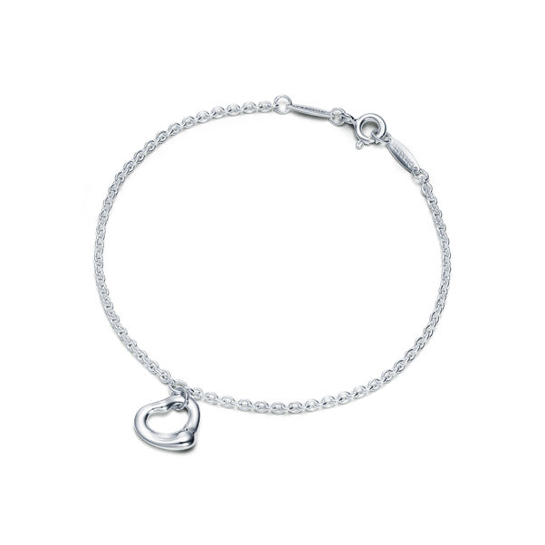 Elsa Peretti®:Open Heart Bracelet in Silver, 11 mm