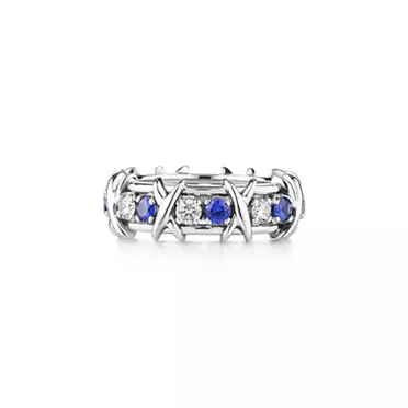 Sixteen Stone by Tiffany:Ring with Diamonds and Sapphires, 3