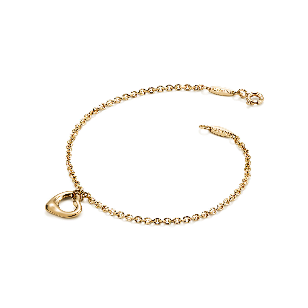 Elsa Peretti®:Open Heart Armband in Gelbgold, 11 mm Bildnummer 2