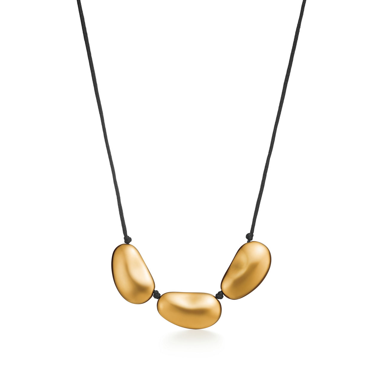 Bean® design Necklace in Gold Lacquer over Japanese Hardwood