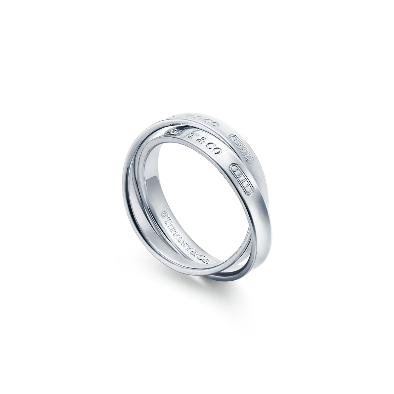 Tiffany 1837™:Interlocking Circles Ring in Silver image number 3