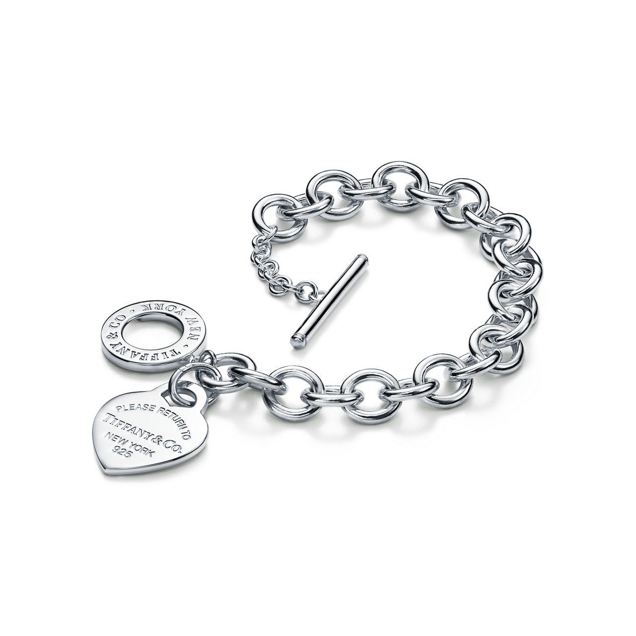 Return to Tiffany™:Heart Tag Toggle Bracelet in Silver image number 2