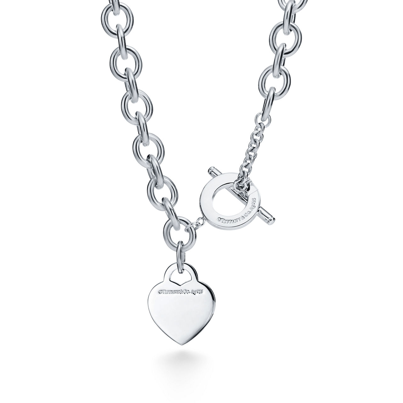 Return to Tiffany™:Heart Tag Toggle Necklace in Silver image number 2