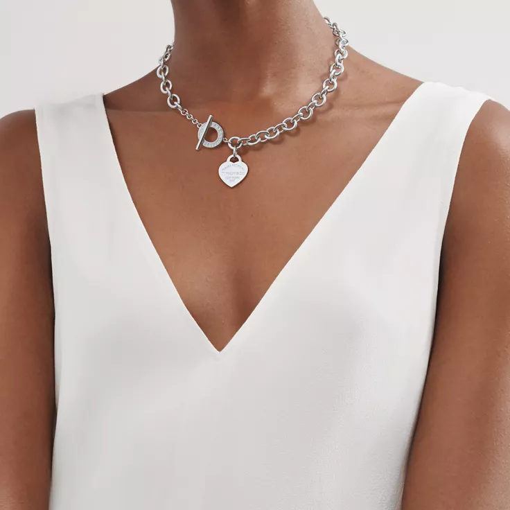 Return to Tiffany®:Heart Tag Toggle Necklace in Silver, 1