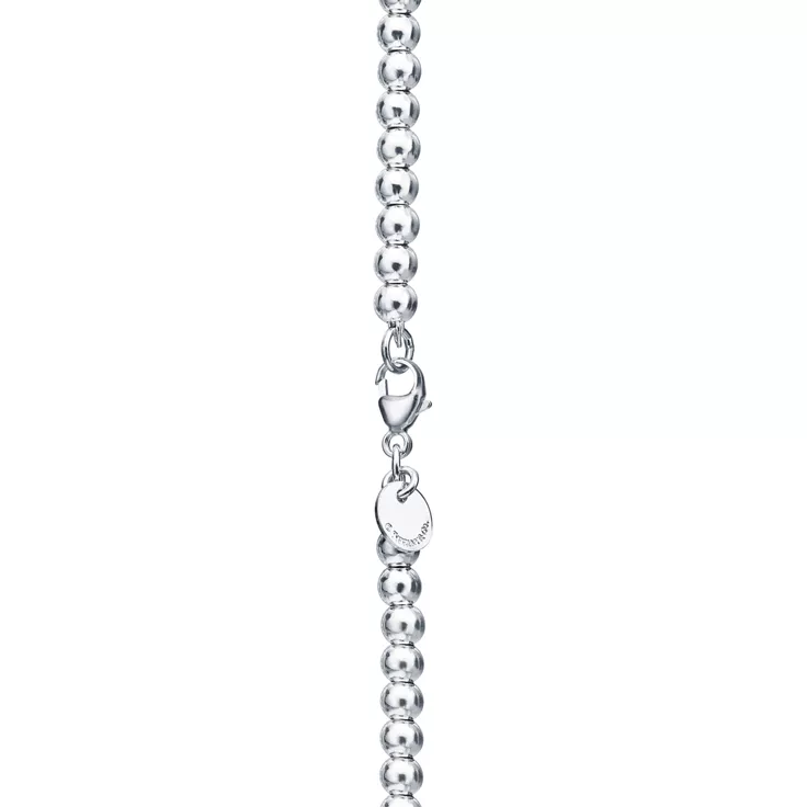 Return to Tiffany™:Heart Tag Bead Bracelet in Silver, 4