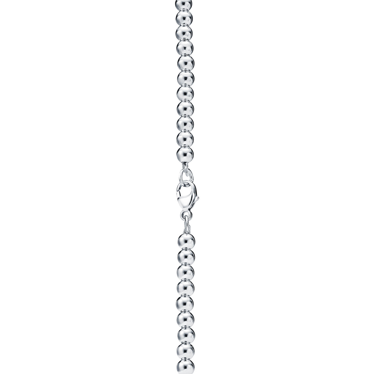 Return to Tiffany™:Heart Tag Bead Necklace in Silver image number 3