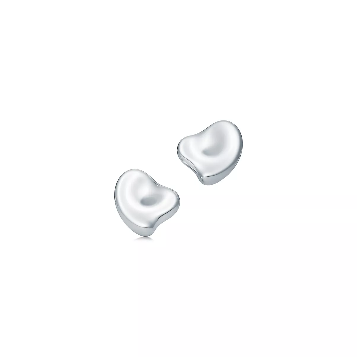 Full Heart Ear Clips in Sterling Silver