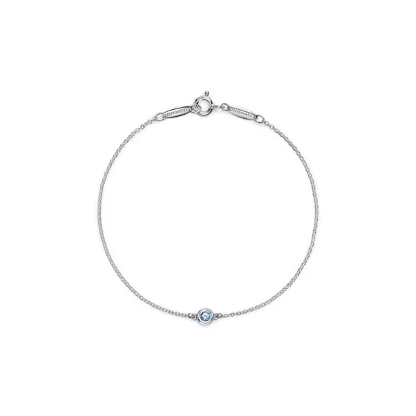 Color by the Yard Armband mit Aquamarin in Silber