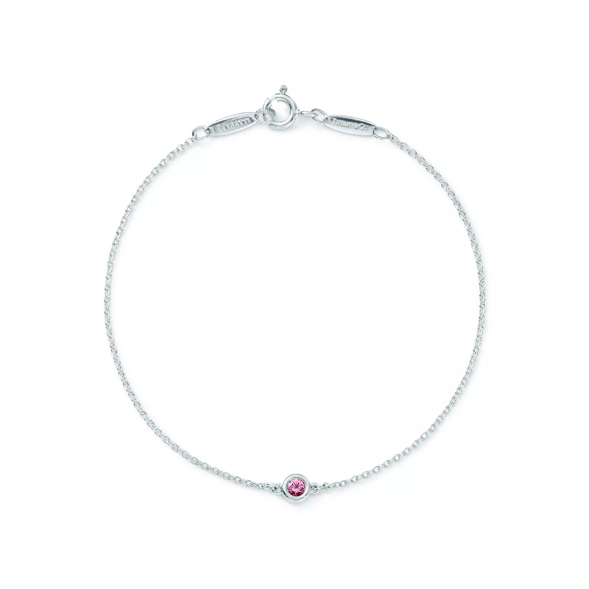 컬러 바이 더 야드 핑크 사파이어 브레이슬릿, 실버