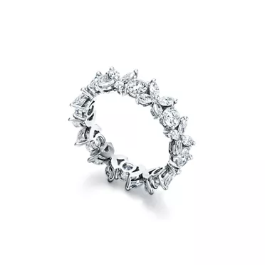 Tiffany Victoria&reg;:Alternating Ring in Platinum, 2