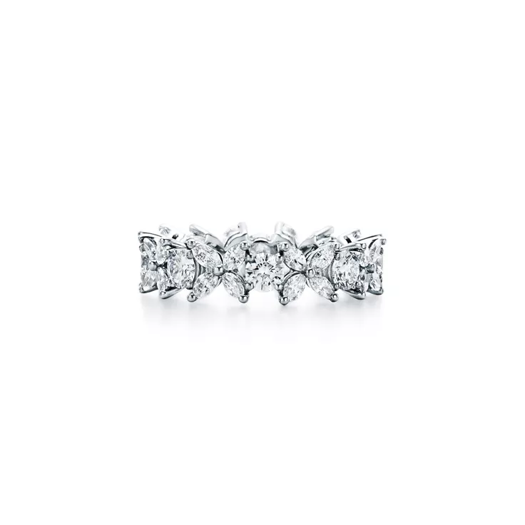 Tiffany Victoria&reg;:Alternating Ring in Platinum, 4