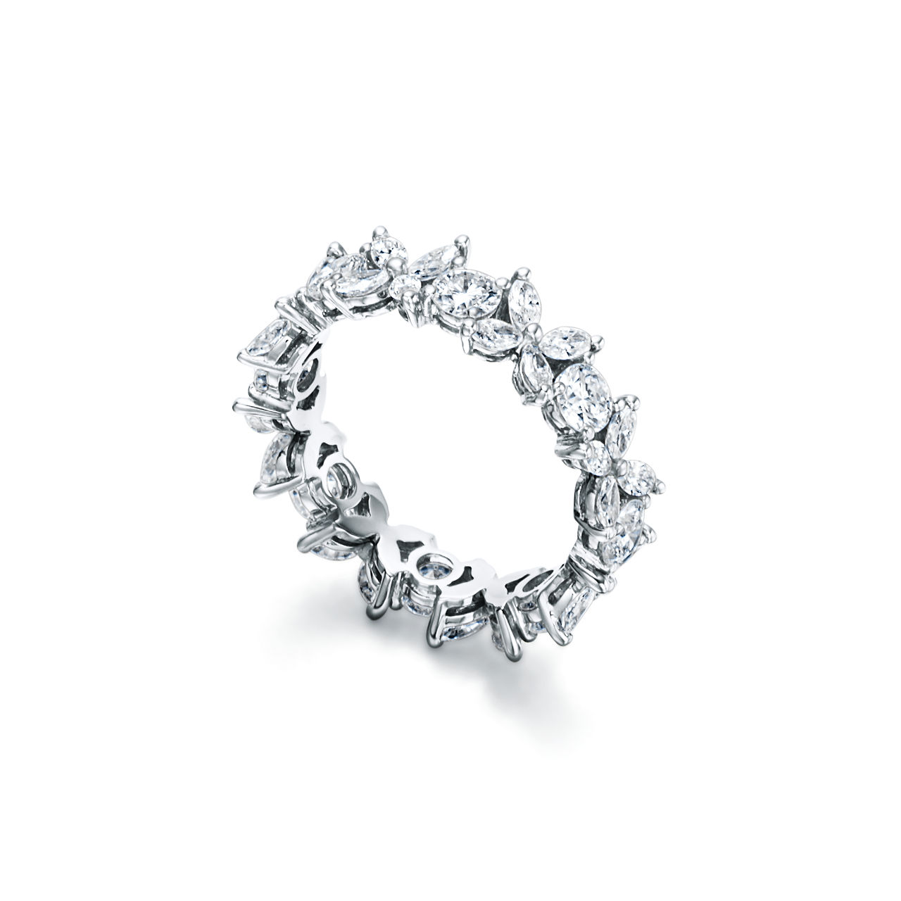 Tiffany Victoria®:Alternierender Ring in Platin Bildnummer 2