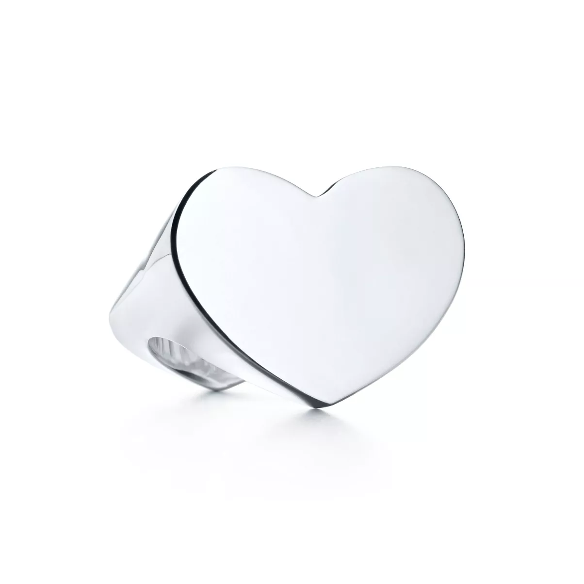 Double Modern Heart Ring