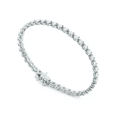 Collezione Tiffany Victoria®:Bracciale Tennis in platino con diamanti, 3