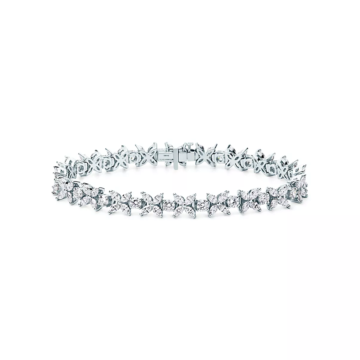 Tiffany Victoria Bracelet 플래티늄 라운드 브릴리언트 다이아몬드 PLAT 950