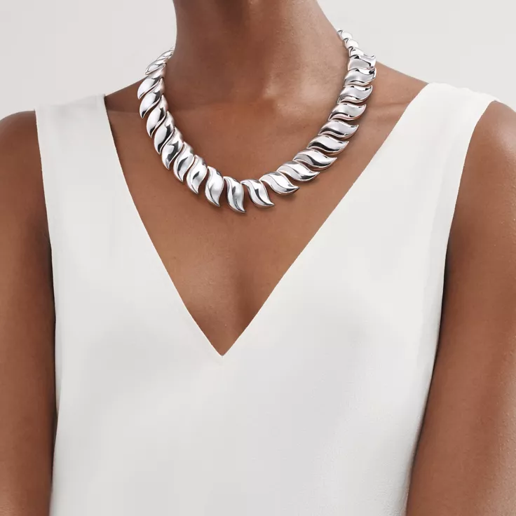Elsa Peretti®:Feather Necklace in Sterling Silver, 1