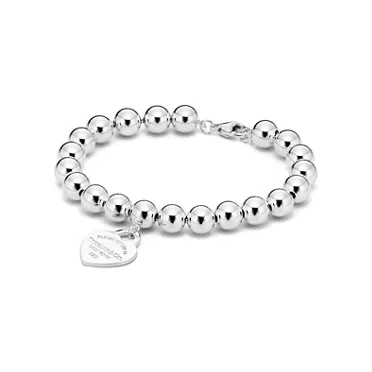 Collezione Return to Tiffany™:Bracciale Heart Tag in argento, 8 mm, 2