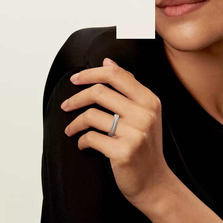 Tiffany Rope:Two-row Ring in Platinum with Diamonds, 1