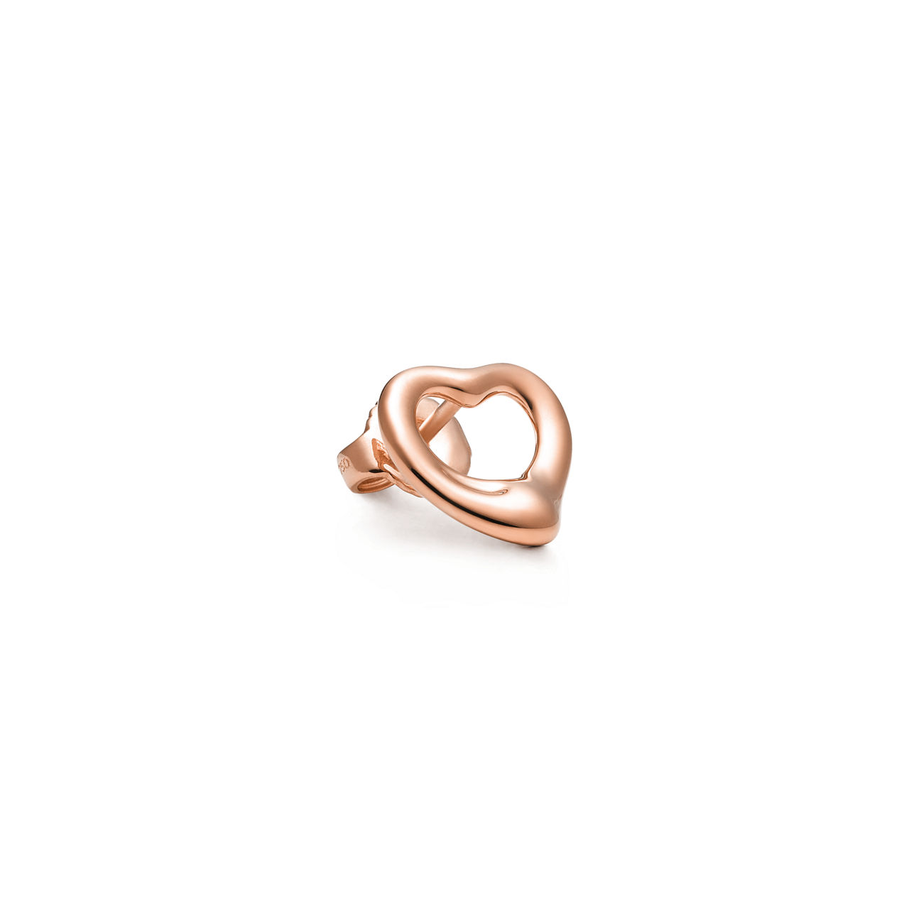 Elsa Peretti®:Open Heart Stud Earrings in Rose Gold, 11 mm image number 2