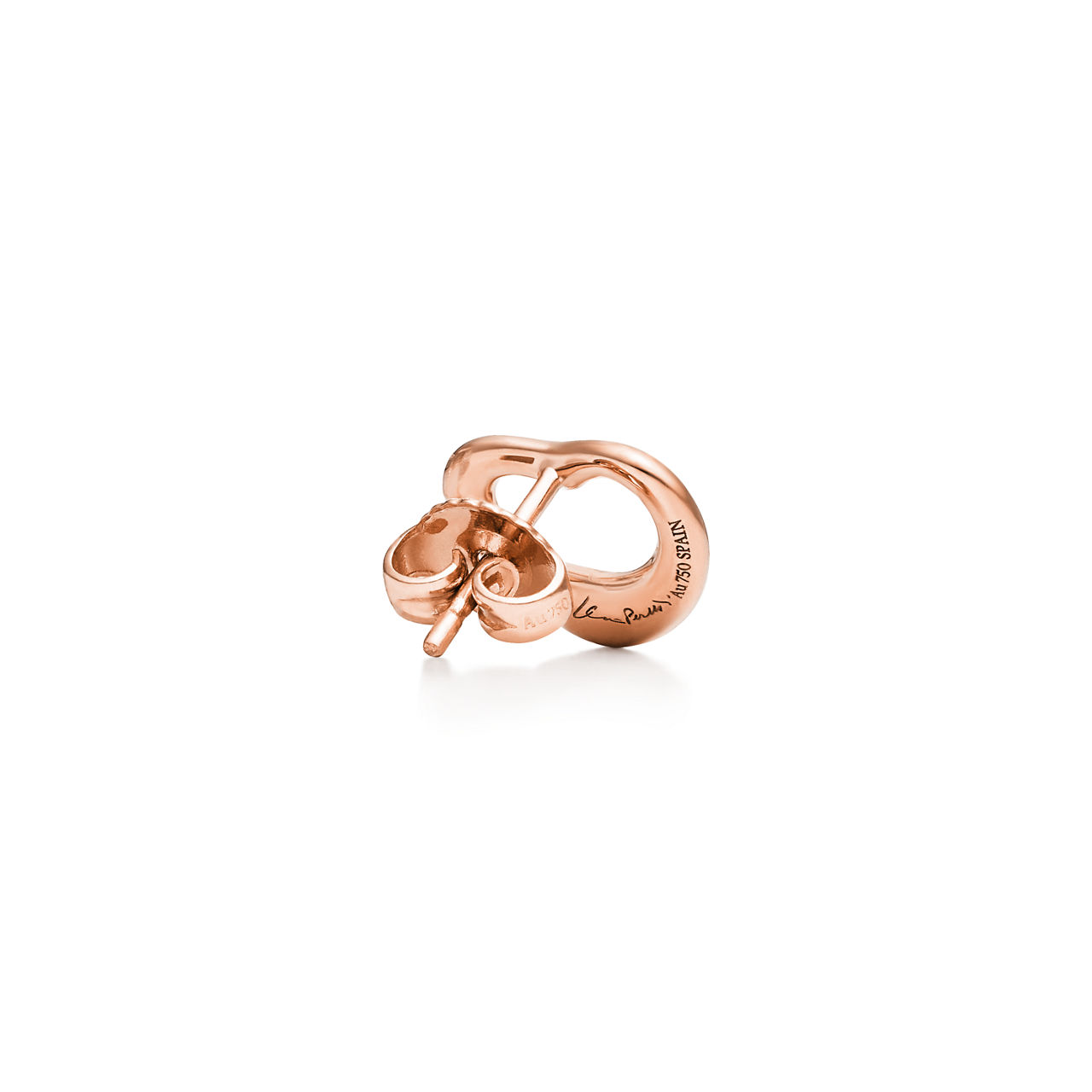 Elsa Peretti®:Open Heart Stud Earrings in Rose Gold, 11 mm image number 3