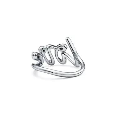 Paloma's Graffiti:Love Ring in White Gold with Diamonds, Small, 3