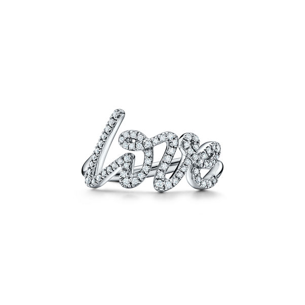 Paloma's Graffiti:Love Ring in White Gold with Diamonds, Small