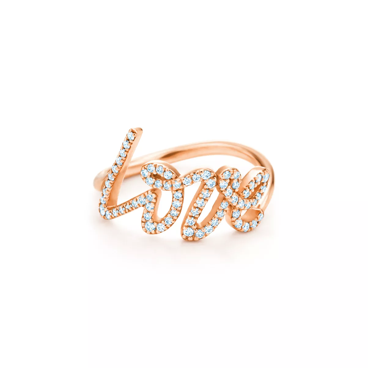 Love Ring in Rose Gold with Diamonds, Small