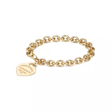 Return to Tiffany®:Heart Tag Bracelet in Yellow Gold, Medium, 2