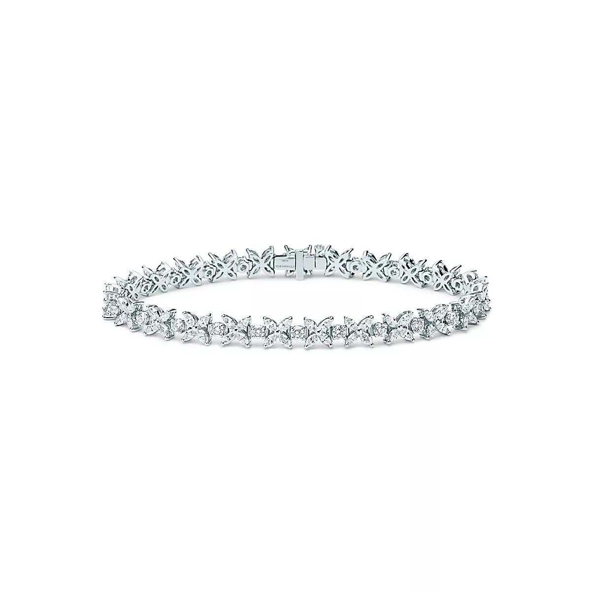 Tiffany Victoria Bracelet 플래티늄 라운드 브릴리언트 다이아몬드 PLAT 950