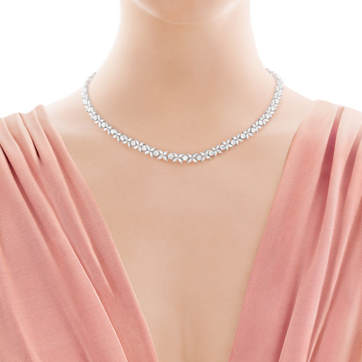 Tiffany Victoria®:Alternating Graduated Necklace  image number 1