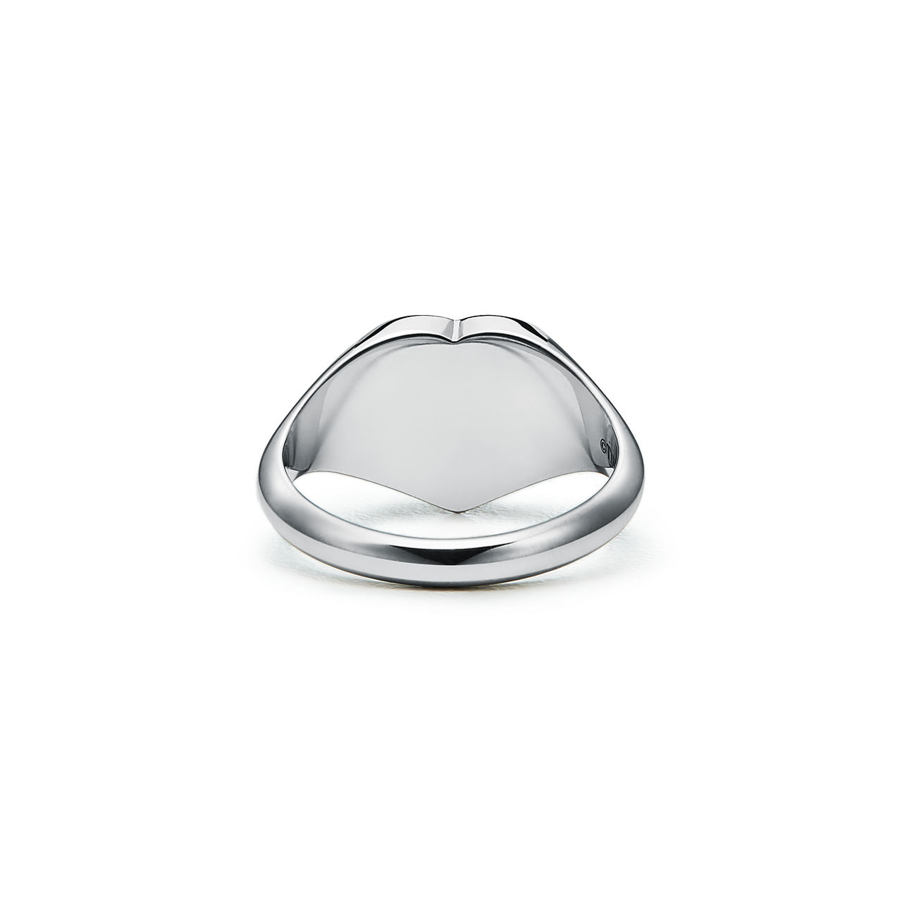 Return to Tiffany™:Heart Signet Ring in Silver, Small image number 3