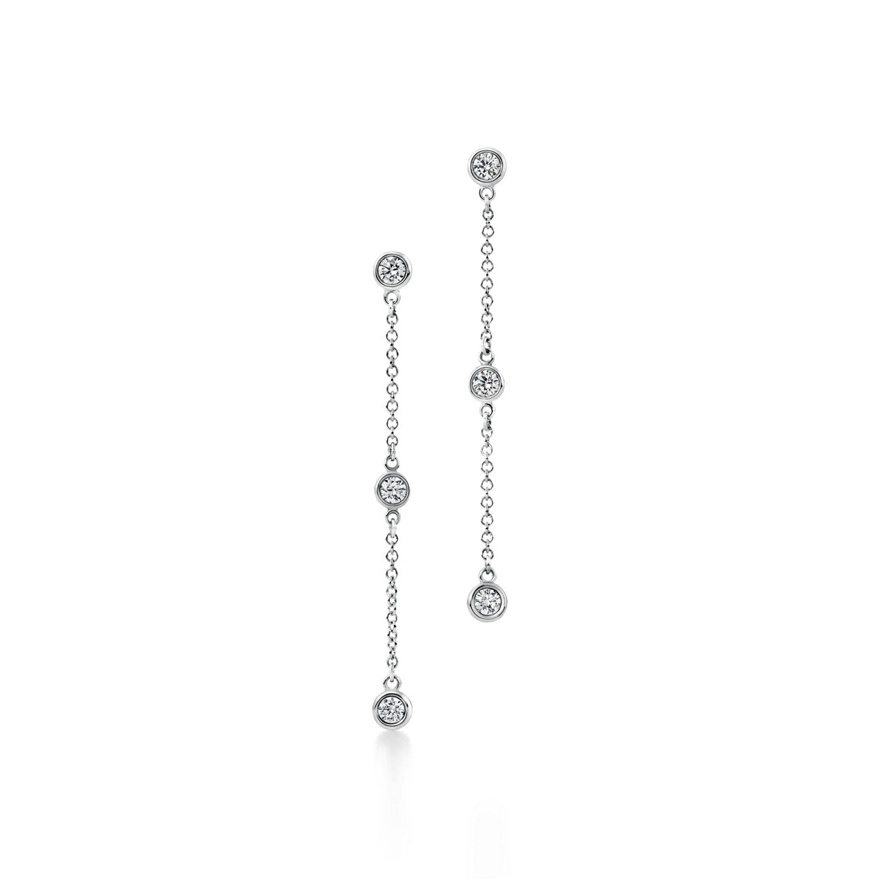 Elsa Peretti®:Diamonds by the Yard® Drop Earrings in Platinum image number 0