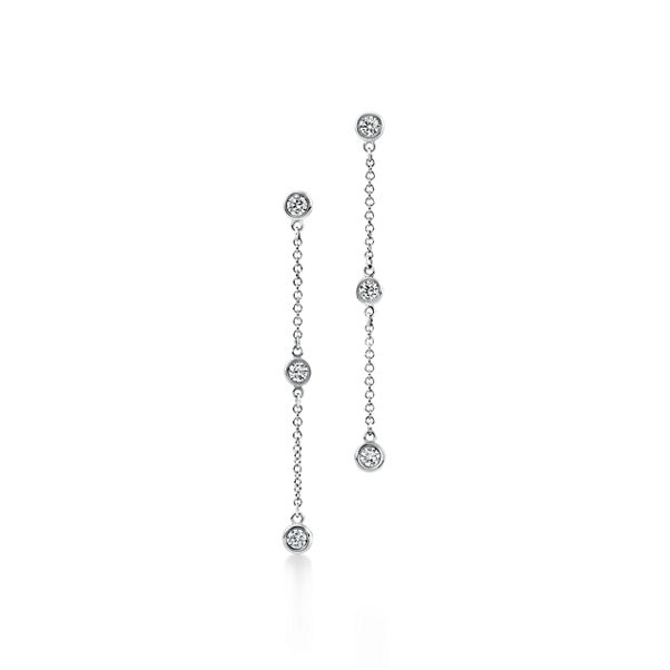 Elsa Peretti®:Diamonds by the Yard® Drop Earrings in Platinum