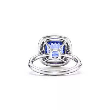 Tiffany Soleste:Ring in Platinum with a Tanzanite and Diamonds, 3