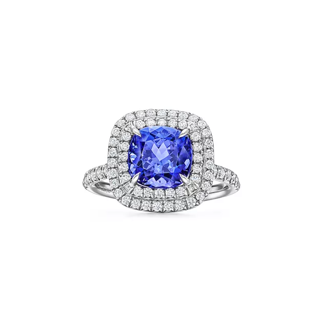 Tiffany Soleste®:Ring in Platinum with a Tanzanite and Diamonds image number 0