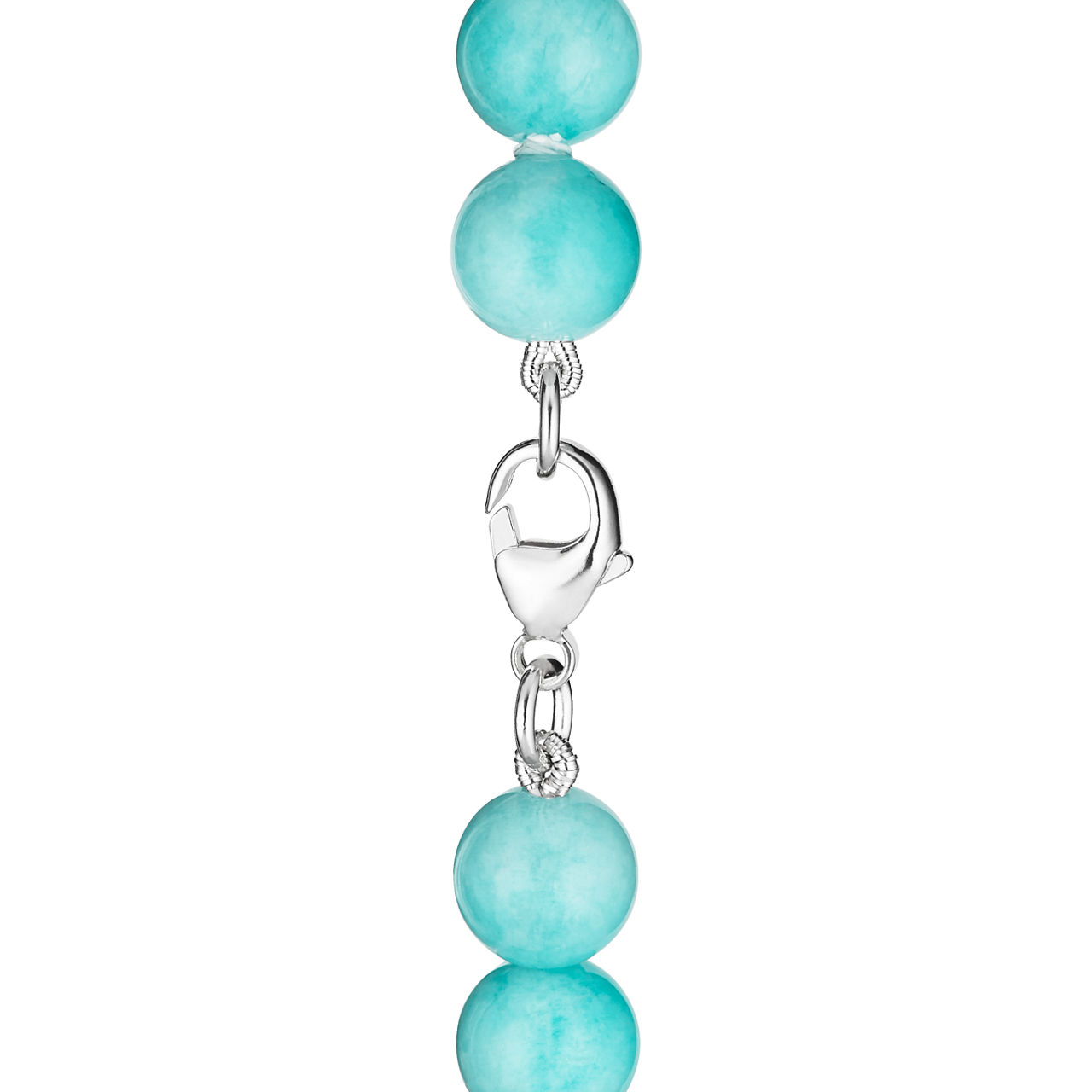 Return to Tiffany™:Heart Tag Bead Bracelet in Silver with Amazonite, 8 mm image number 3