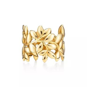 Paloma Picasso&reg;:Olive Leaf Band Ring in Yellow Gold, 3