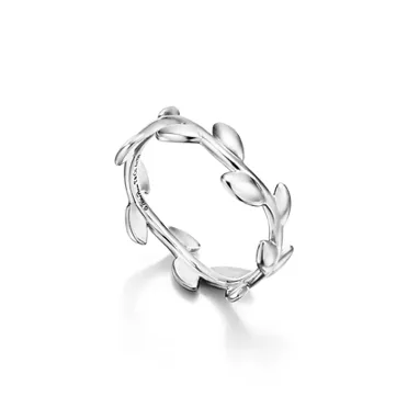 Paloma Picasso&reg;:Olive Leaf Band Ring in Silver, Narrow, 2