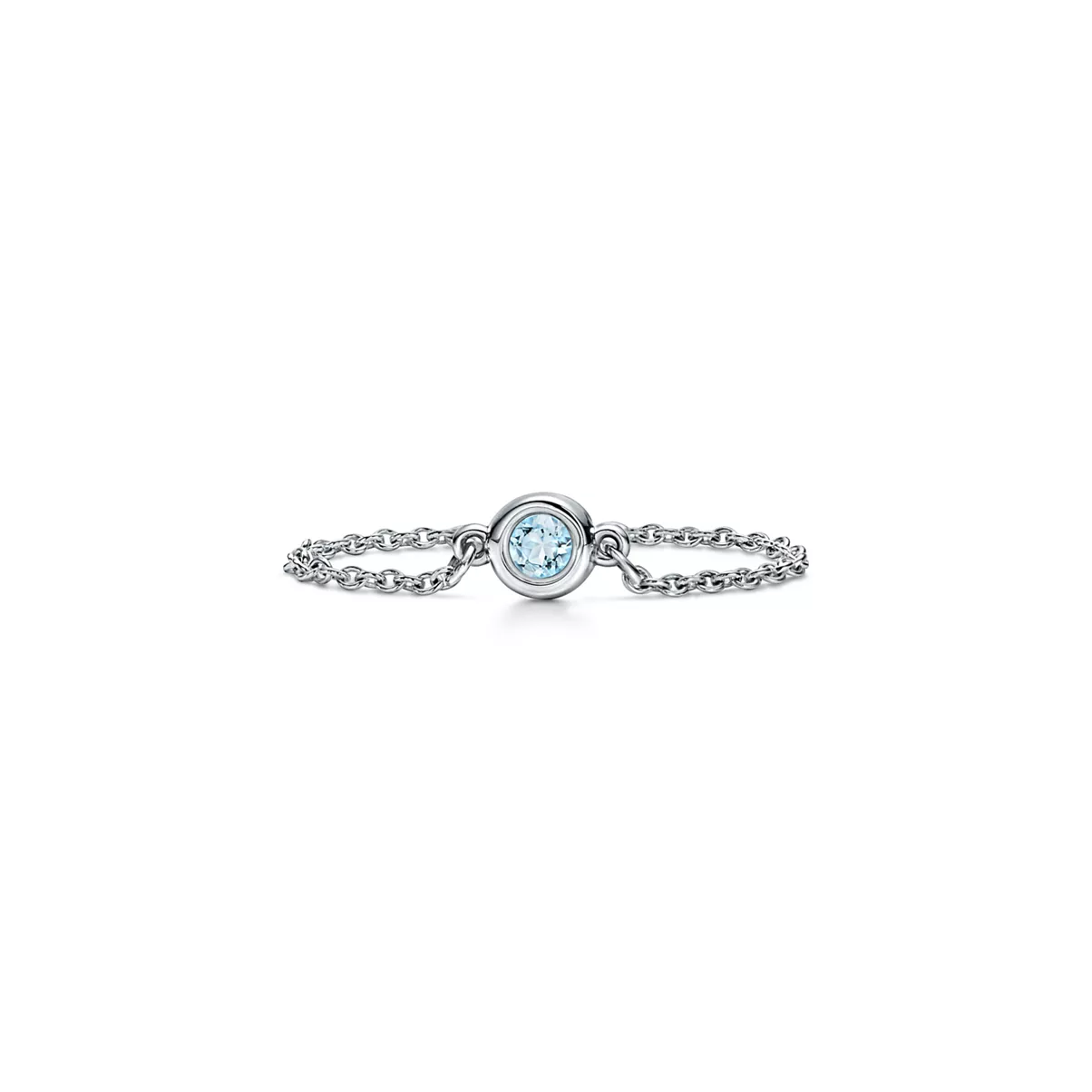 Color by the Yard Ring in Silver with an Aquamarine