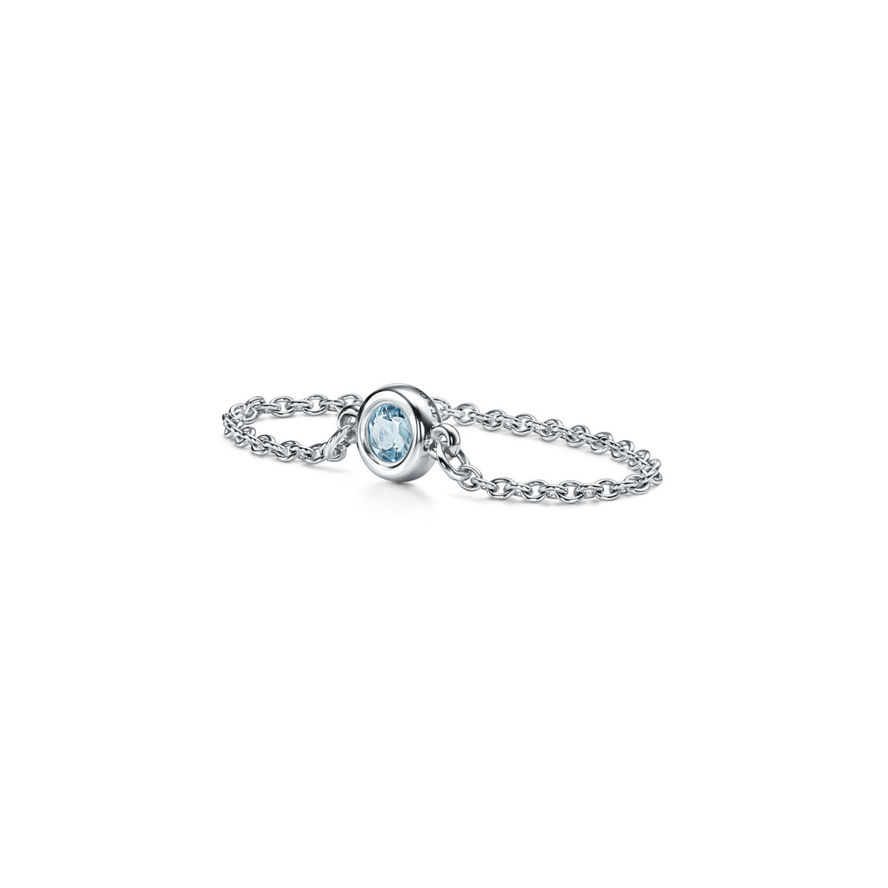 Elsa Peretti®:Color by the Yard Ring in Silver with an Aquamarine image number 2