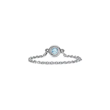 Elsa Peretti®:Color by the Yard Ring in Silver with an Aquamarine, 3