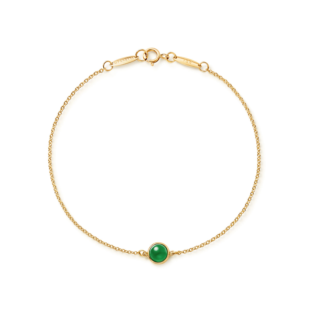 Elsa Peretti®:Color by the Yard Green Jade Bracelet in Yellow Gold image number 0